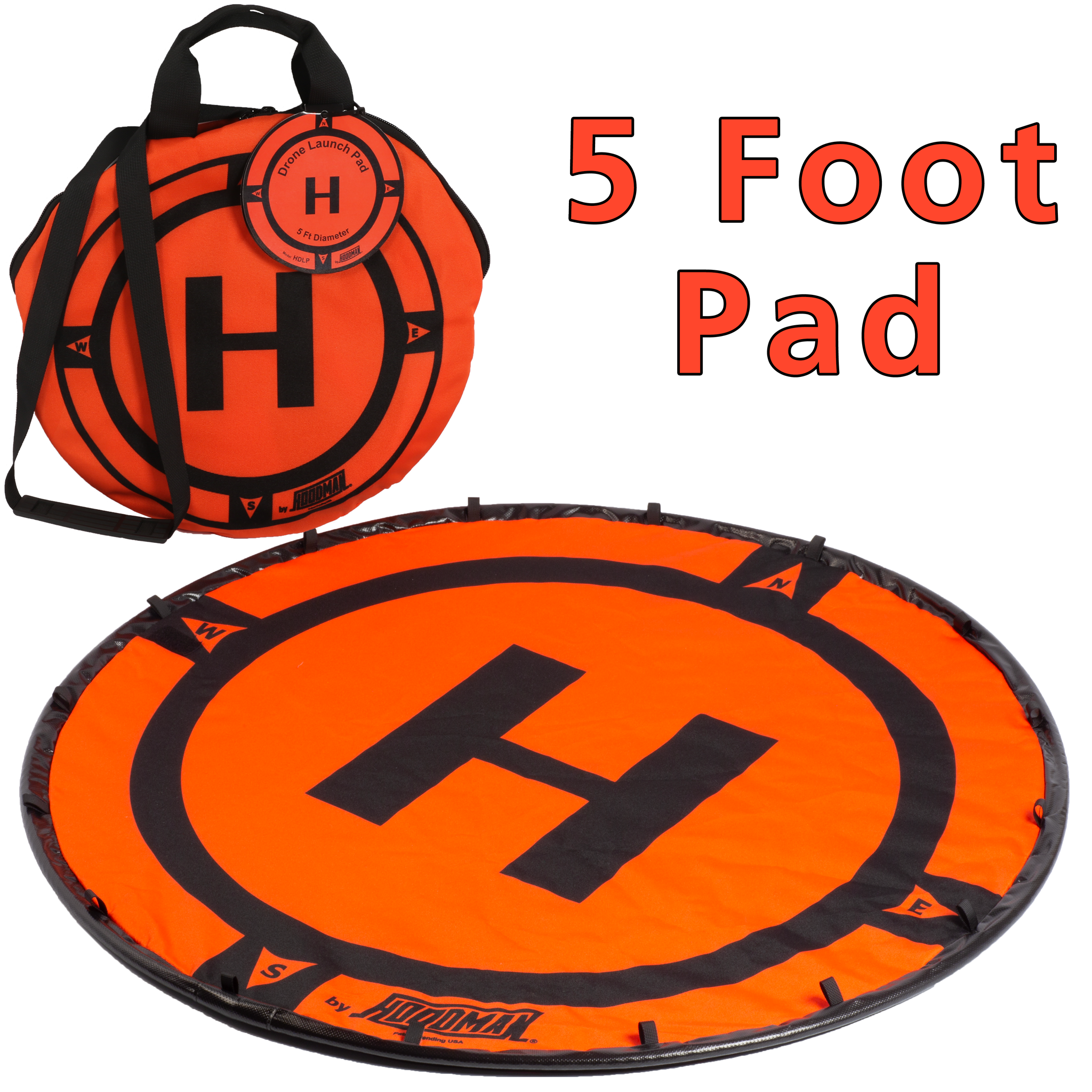 Hoodman Weighted UAV Drone Landing Pad Line 2 Ft, 3 Ft, 5 Ft and 8 Ft Diameters