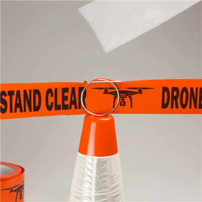 DRONE FLIGHT ZONE TAPE KIT CLEARLY MARKS BOUNDARIES  FOR SAFE DRONE GOUND OPERATIONS - Hoodman Corporation