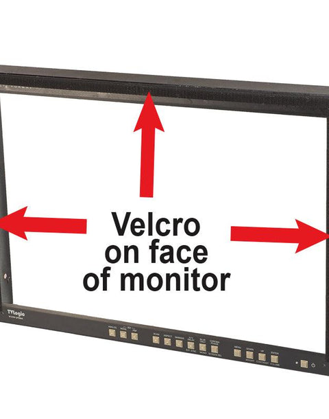 H2224 Hood Sunshade for glare-free outdoor monitor viewing for all TVLogic 24" monitor and most 22"-24" monitors - Hoodman Corporation