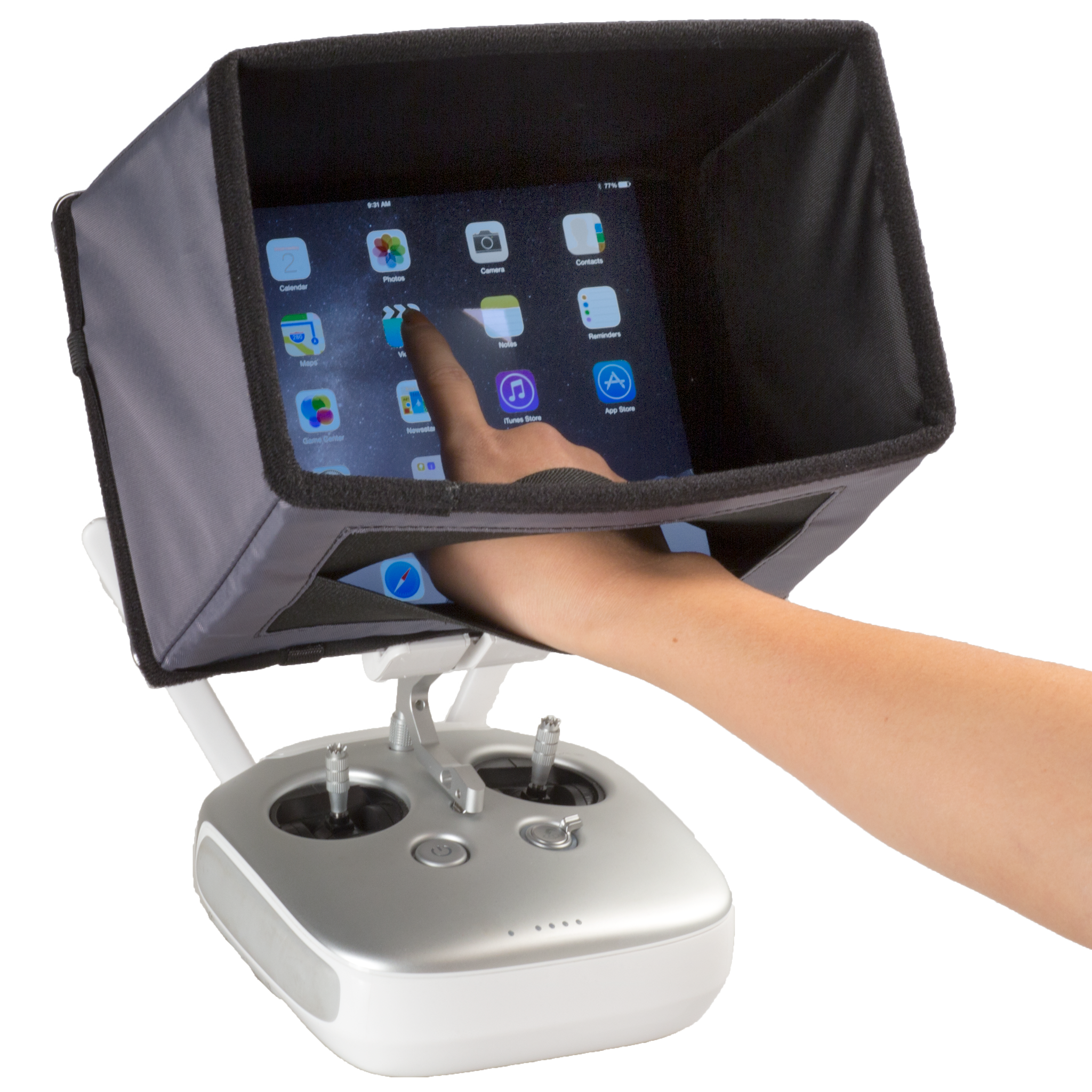 Hoodman Drone Aviator Base hood sunshade iPads tablets