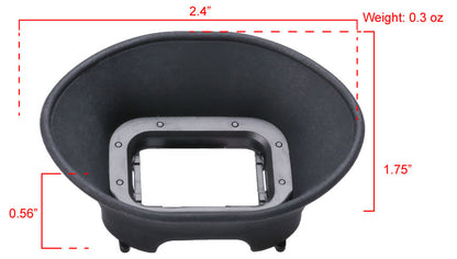 Hoodman eyecup fits Sony A1 / A7sIII / A7IV / A7RV / A9III camera eyepieces