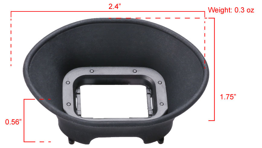 Hoodman eyecup fits Sony A1 / A7sIII / A7IV / A7RV / A9III camera eyepieces