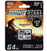 Hoodman Steel SD cards UHSII SDXC V90