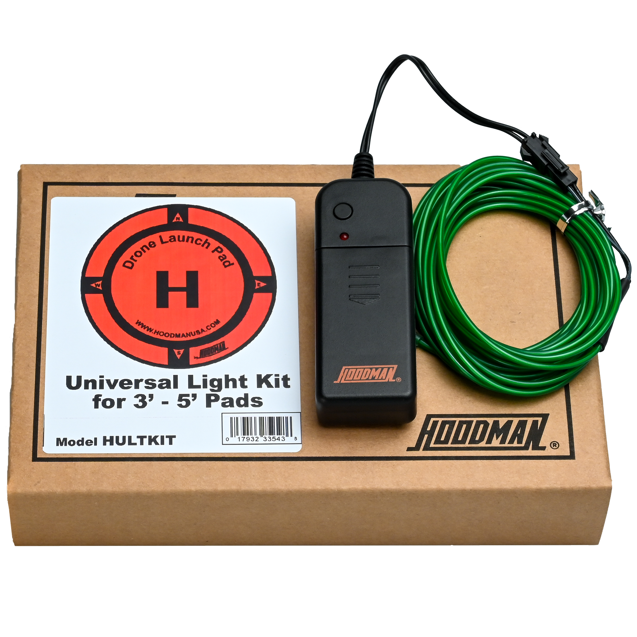 Green LED light kit for Hoodman 3- 5 foot drone landing pads – Hoodman  Corporation