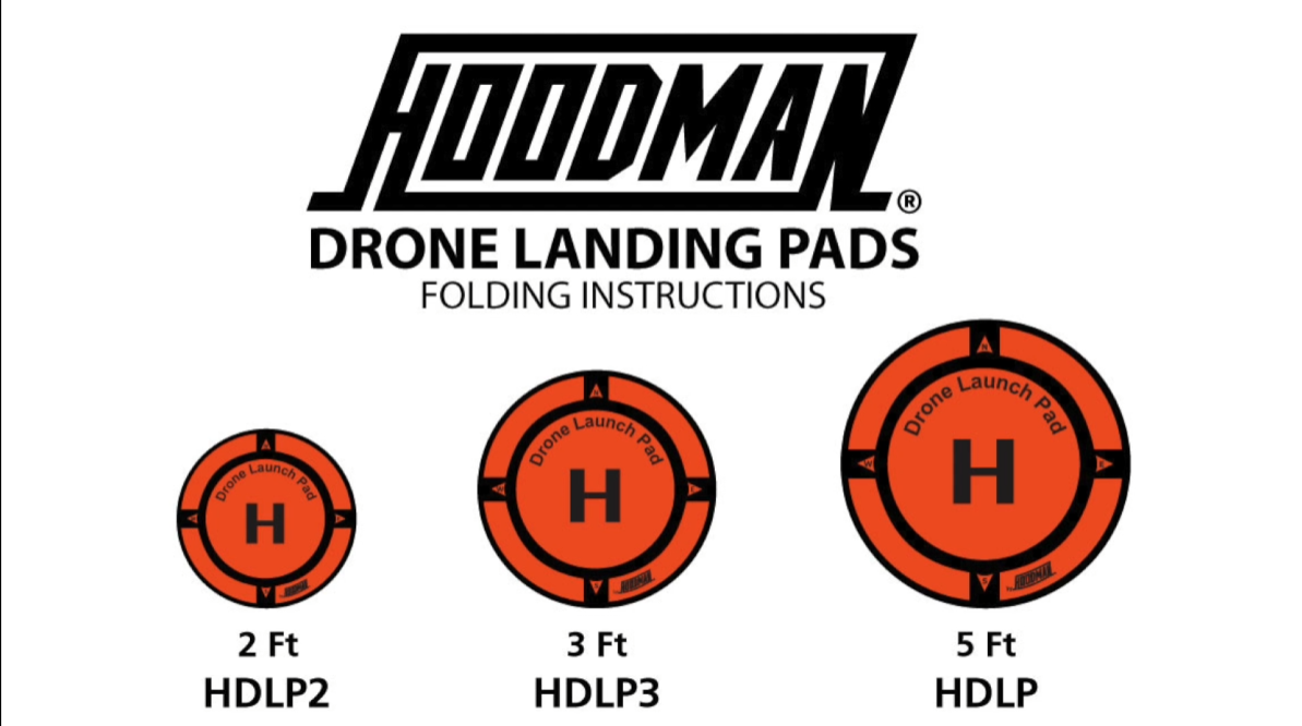 Load video: 2, 3, 5 ft landing pad folding instructions