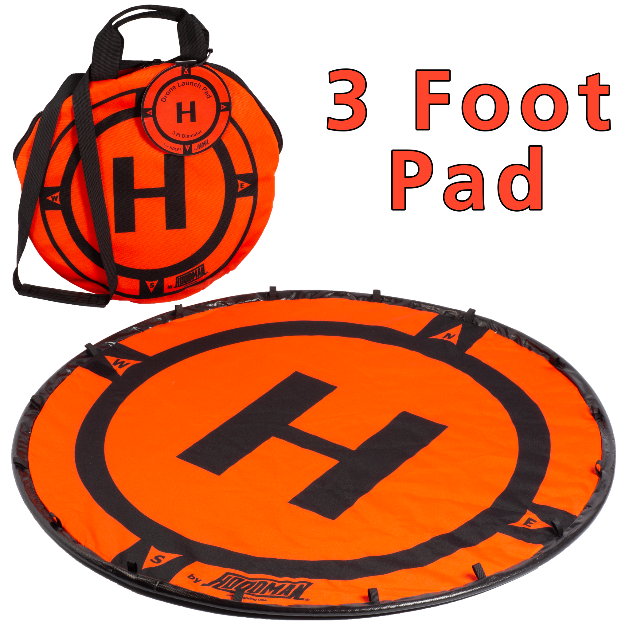 Hoodman Weighted Drone Landing Pad Line 2 Ft, 3 Ft, 5 Ft and 8 Ft Diameters
