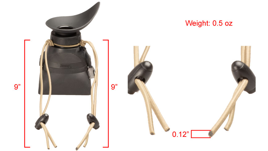 Hoodman mounting cords for live view camera LCD loupe