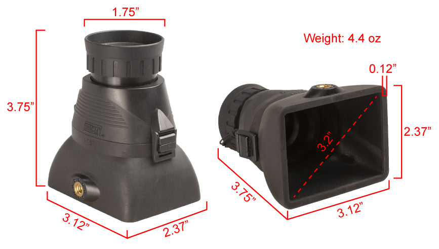 Hoodman loupe base fits up to 3.2" camera LCD