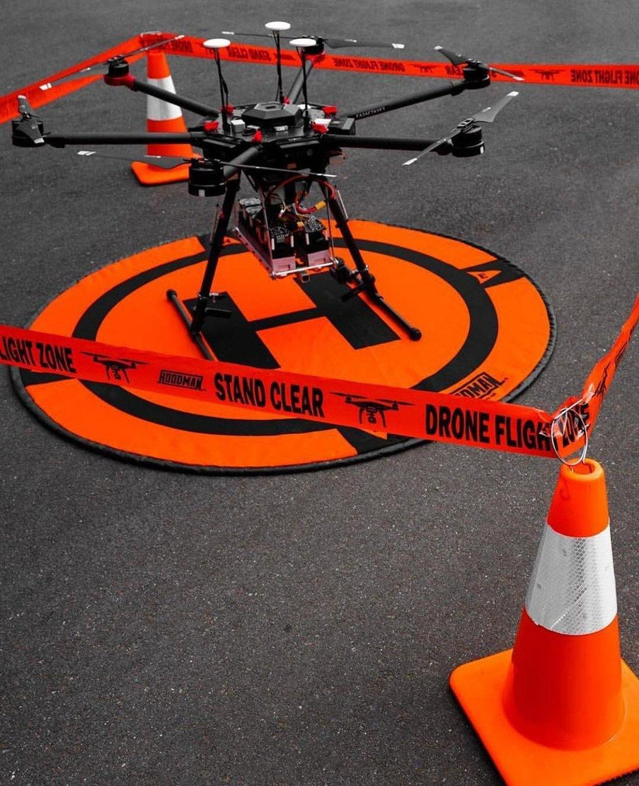 Hoodman drone flight zone boundary caution tape kit