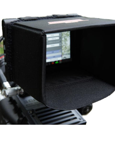 THE HRT5 HOOD SUNSHADE FOR GLARE FREE OUTDOOR MONITOR VIEWING ON ATOMOS 5 INCH TOUCH SCREEN - Hoodman Corporation