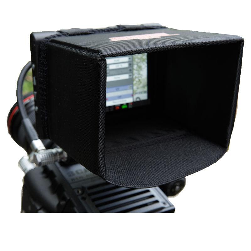 THE HRT5 HOOD SUNSHADE FOR GLARE FREE OUTDOOR MONITOR VIEWING ON ATOMOS 5 INCH TOUCH SCREEN - Hoodman Corporation